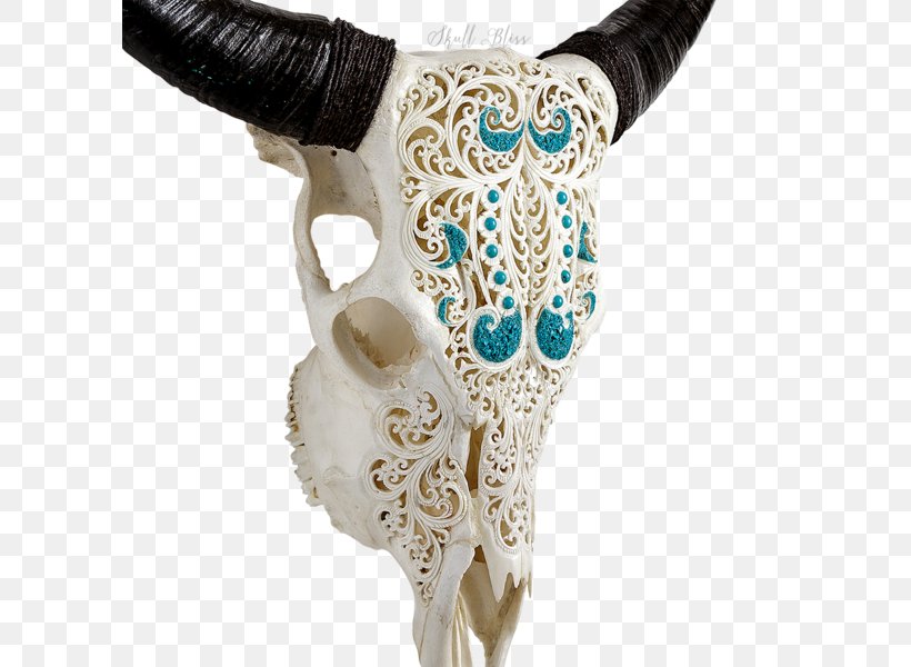 Cattle Skull XL Horns Turquoise, PNG, 600x600px, Cattle, Barbed Wire, Body Jewellery, Body Jewelry, Cart Download Free