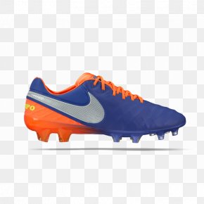 blue and orange nike tiempo football boots