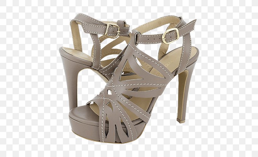 Sandal Shoe Beige, PNG, 500x500px, Sandal, Basic Pump, Beige, Footwear, High Heeled Footwear Download Free