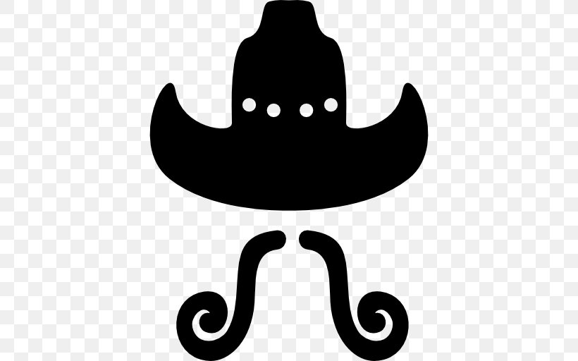 Sombrero Moustache Hat Mexican Cuisine Cap, PNG, 512x512px, Sombrero, Black And White, Cap, Clothing, Cowboy Hat Download Free