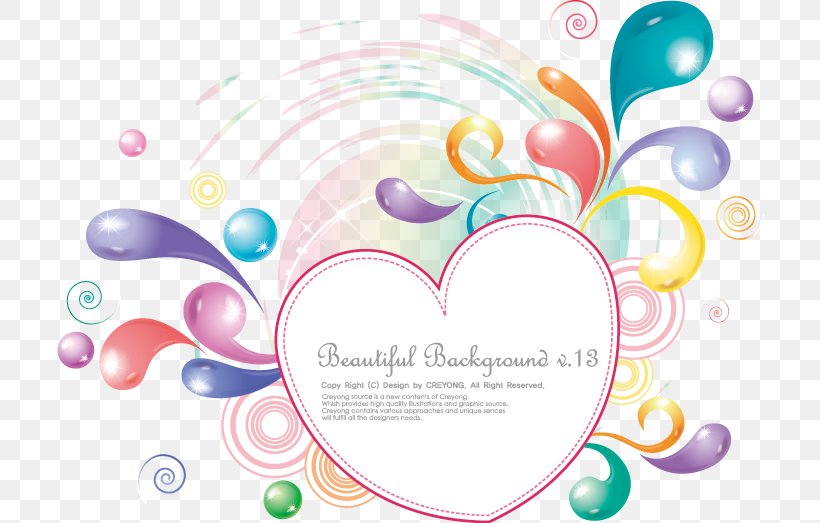 Colorful Abstract Holiday Heart-shaped Frame, PNG, 708x523px, Motif, Clip Art, Heart, Illustration, Petal Download Free