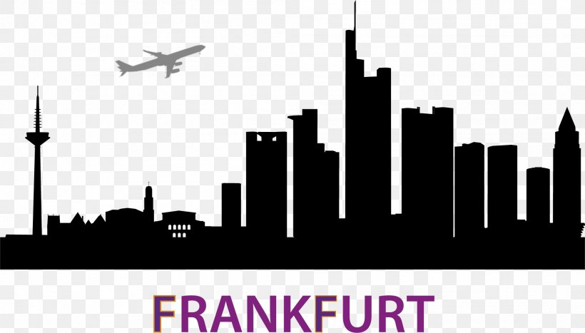 Frankfurt Skyline Drawing Royalty-free, PNG, 2084x1189px, Frankfurt, Art, Black And White, Brand, Canvas Download Free