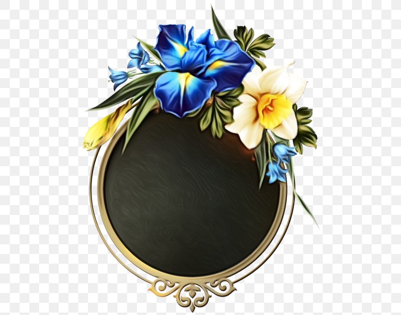 Blue Flower Borders And Frames, PNG, 500x645px, Blue, Borders And Frames, Cobalt Blue, Cuadro, Floral Design Download Free