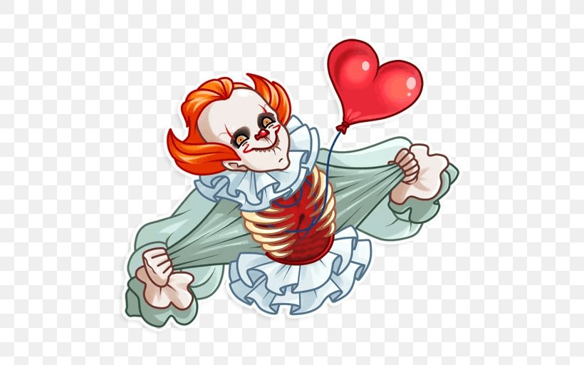 It Evil Clown Horror Telegram, PNG, 512x512px, Watercolor, Cartoon, Flower, Frame, Heart Download Free