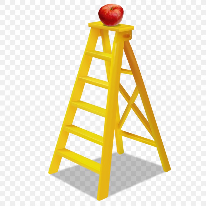 Ladder Stairs, PNG, 1000x1000px, Ladder, Gold, Printer, Stairs, Yellow Download Free