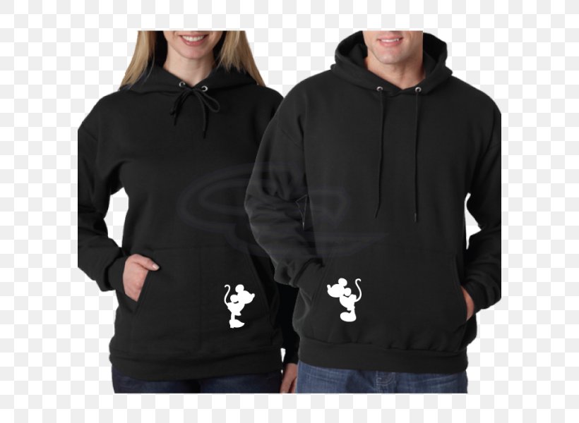 Hoodie T-shirt Minnie Mouse Bluza Clothing, PNG, 600x600px, Hoodie, Black, Bluza, Clothing, Crew Neck Download Free