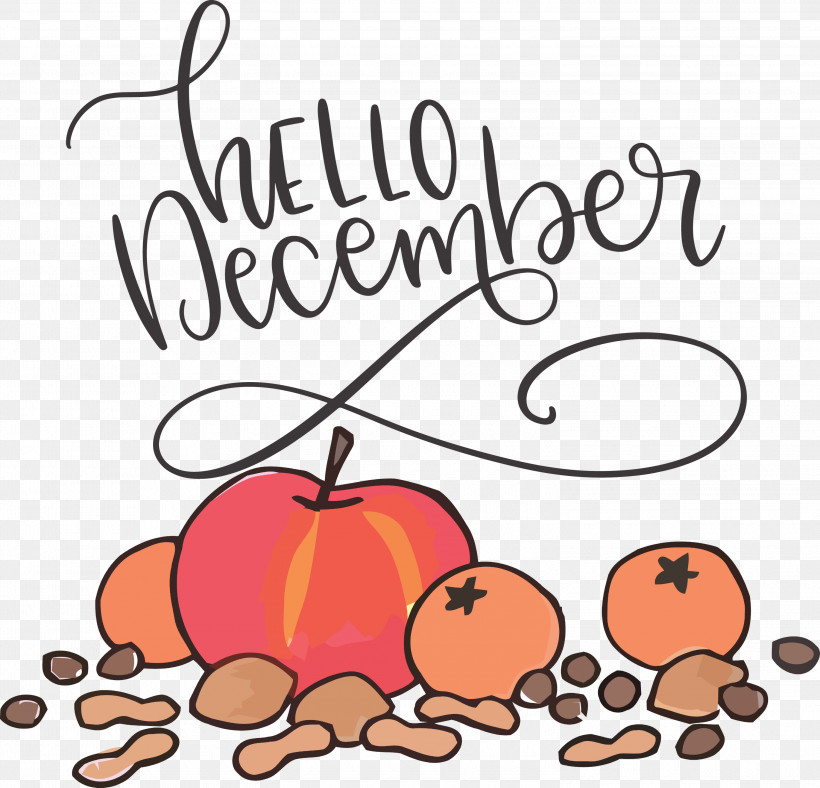 Hello December Winter, PNG, 3000x2884px, Hello December, Cartoon, Christmas Day, Drawing, Fruit Download Free