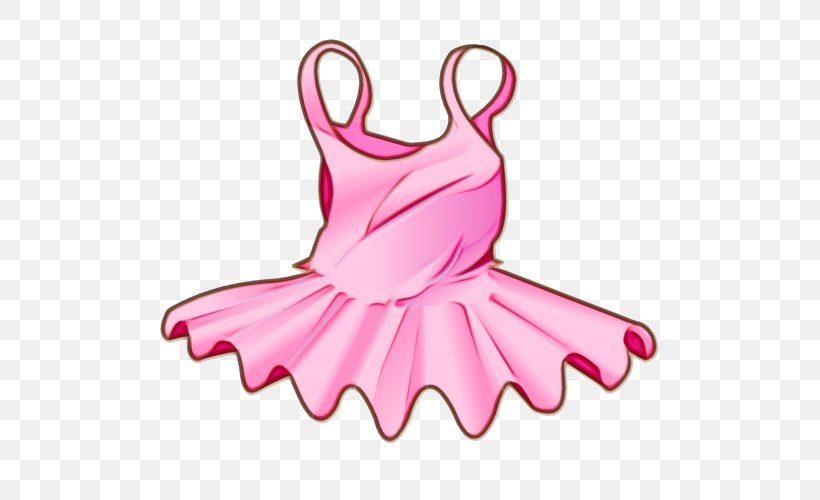 Pink Clothing Ballet Tutu Footwear Costume, PNG, 500x500px, Watercolor, Ballet Tutu, Clothing, Costume, Dress Download Free