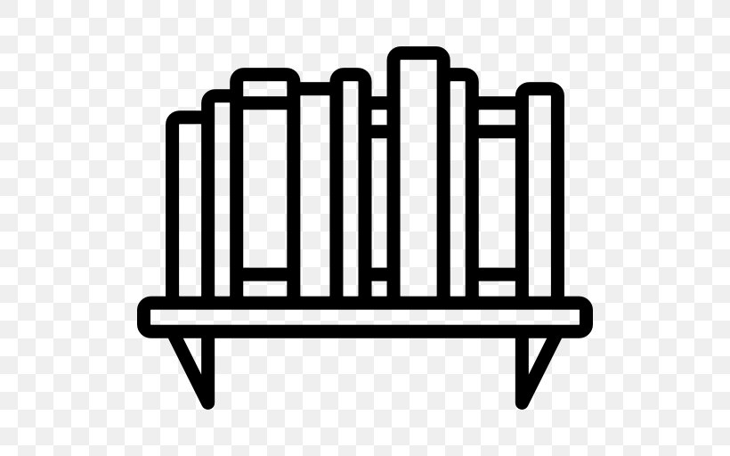 Bookcase Shelf Download Clip Art, PNG, 512x512px, Bookcase, Area, Black And White, Book, Drawing Download Free