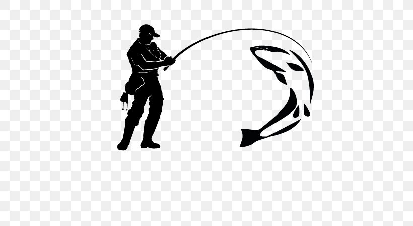 Fisherman Logo Fly Fishing Clip Art, PNG, 600x450px, Fisherman, Angling, Art, Artificial Fly, Black Download Free