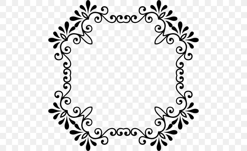 Borders And Frames Clip Art, PNG, 500x500px, Borders And Frames, Area, Art, Black, Black And White Download Free