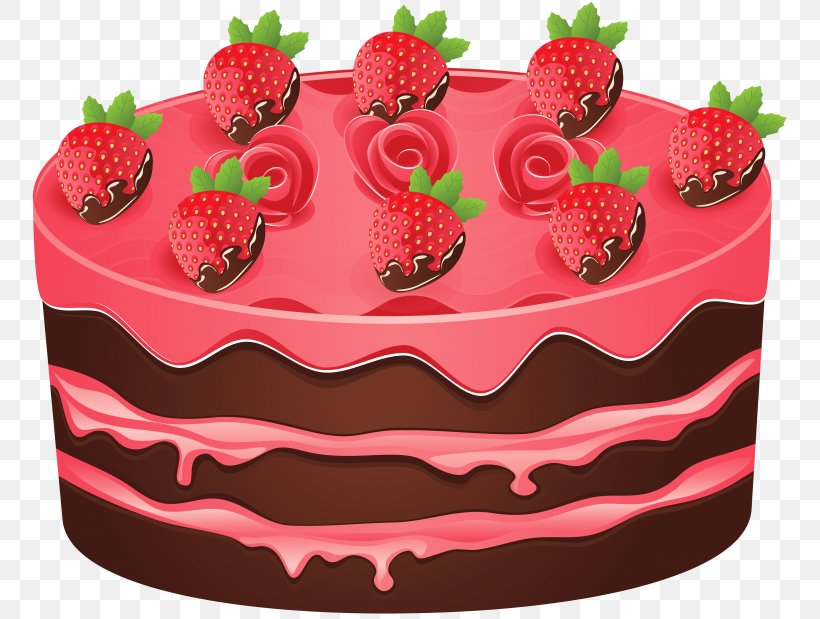 Cupcake Clip Art Birthday Cake Strawberry Cake, PNG, 768x619px, Cupcake, Baked Goods, Baking, Bavarian Cream, Berry Download Free