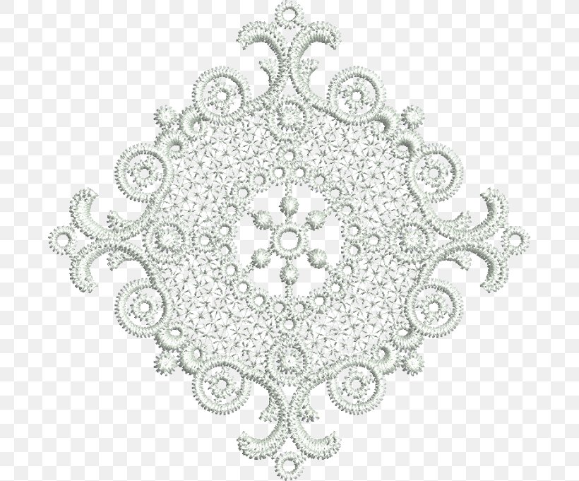 Lace Textile Embroidery Pattern, PNG, 683x681px, Lace, Black And White, Cutwork, Decorative Arts, Doily Download Free