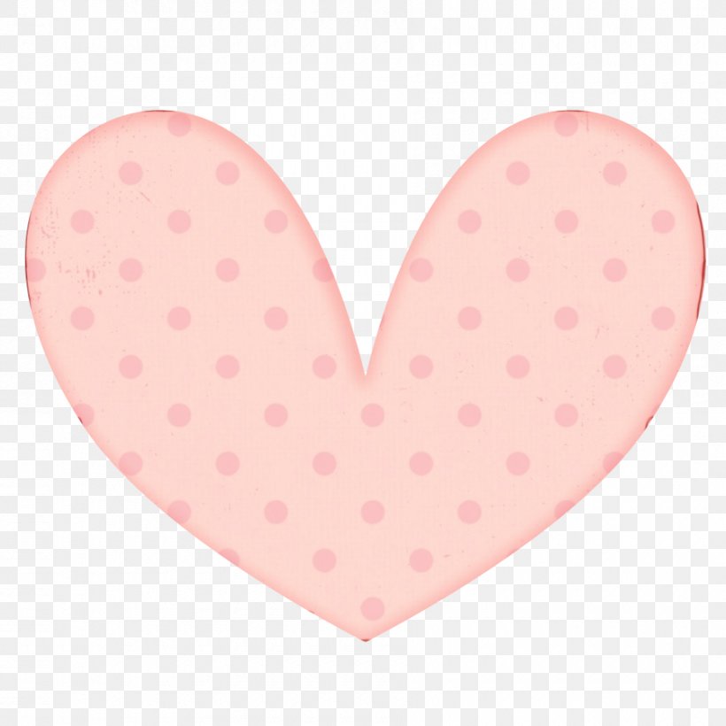 Polka Dot, PNG, 900x900px, Watercolor, Heart, Paint, Peach, Pink Download Free