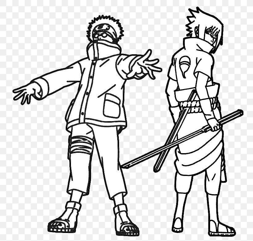 Sasuke Uchiha Line Art Character Clip Art, PNG, 758x782px, Sasuke Uchiha, Arm, Art, Artwork, Black Download Free