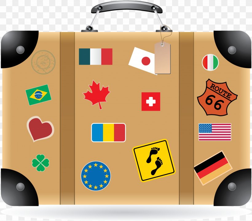 Suitcase Baggage Travel Clip Art, PNG, 3840x3380px, Suitcase, Bag, Baggage, Brand, Play Download Free