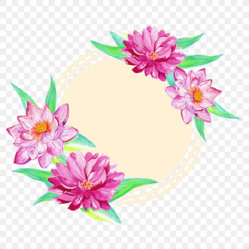 Flower Euclidean Vector Watercolor Painting Drawing, PNG, 1500x1500px, Flower, Color, Cut Flowers, Drawing, Flora Download Free