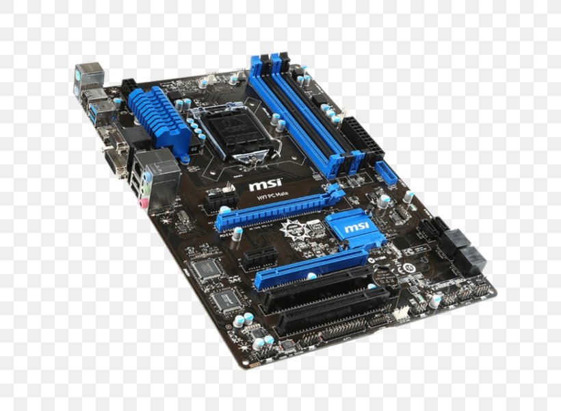 Intel LGA 1150 MSI Z97 PC Mate Motherboard, PNG, 750x600px, Intel, Asus, Atx, Computer Component, Computer Hardware Download Free