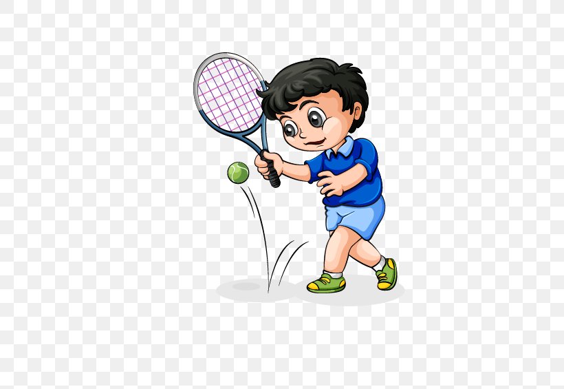 Tennis Cartoon Clip Art, PNG, 568x565px, Tennis, Ball, Boy, Cartoon, Child Download Free