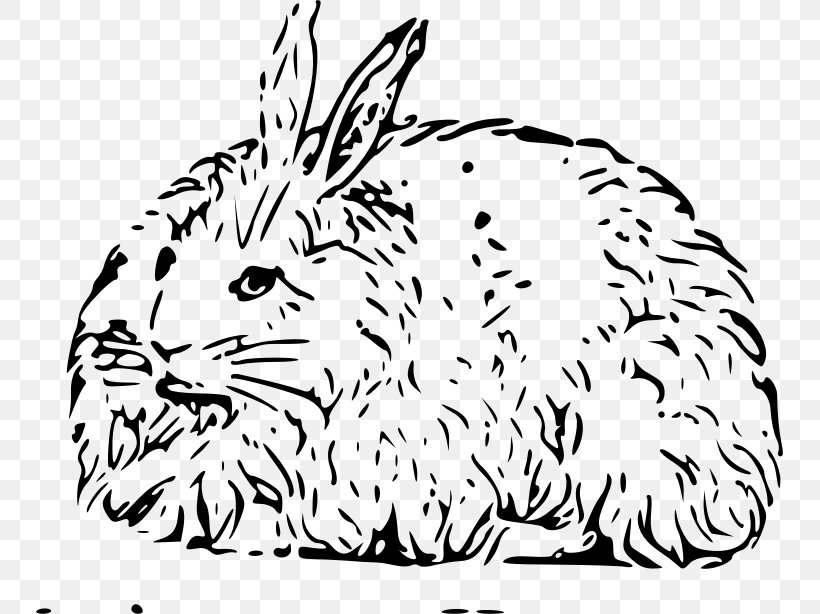 Angora Rabbit Domestic Rabbit Hare Easter Bunny, PNG, 747x614px, Angora Rabbit, Angora Wool, Animal Figure, Artwork, Black Download Free