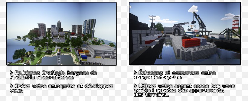 Minecraft Post-Apocalyptic Fiction Mode Of Transport Industry, PNG, 1950x800px, Minecraft, Apocalyptic Literature, Computer Servers, France, French Download Free