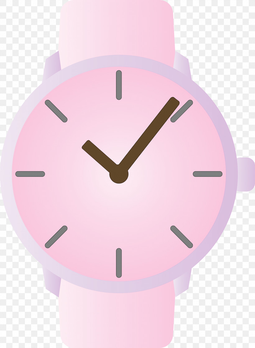 Analog Watch Pink White Watch Purple, PNG, 2204x3000px, Analog Watch, Clock, Material Property, Pink, Purple Download Free