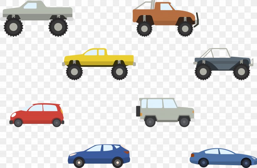 Cartoon Car Collection, PNG, 5397x3525px, Car, Automotive Design, Automotive Exterior, Cartoon, Drawing Download Free