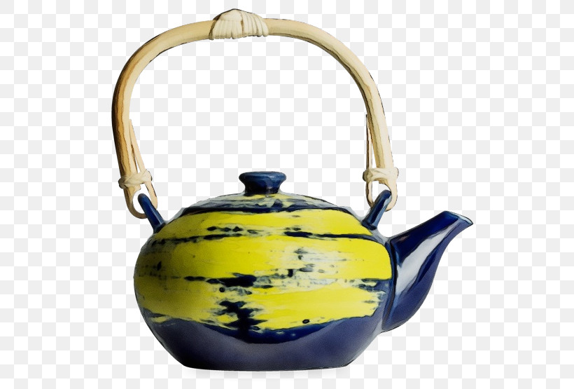 Kettle Teapot Stovetop Kettle Ceramic Pottery, PNG, 555x555px, Watercolor, Ceramic, Cobalt, Cobalt Blue, Kettle Download Free