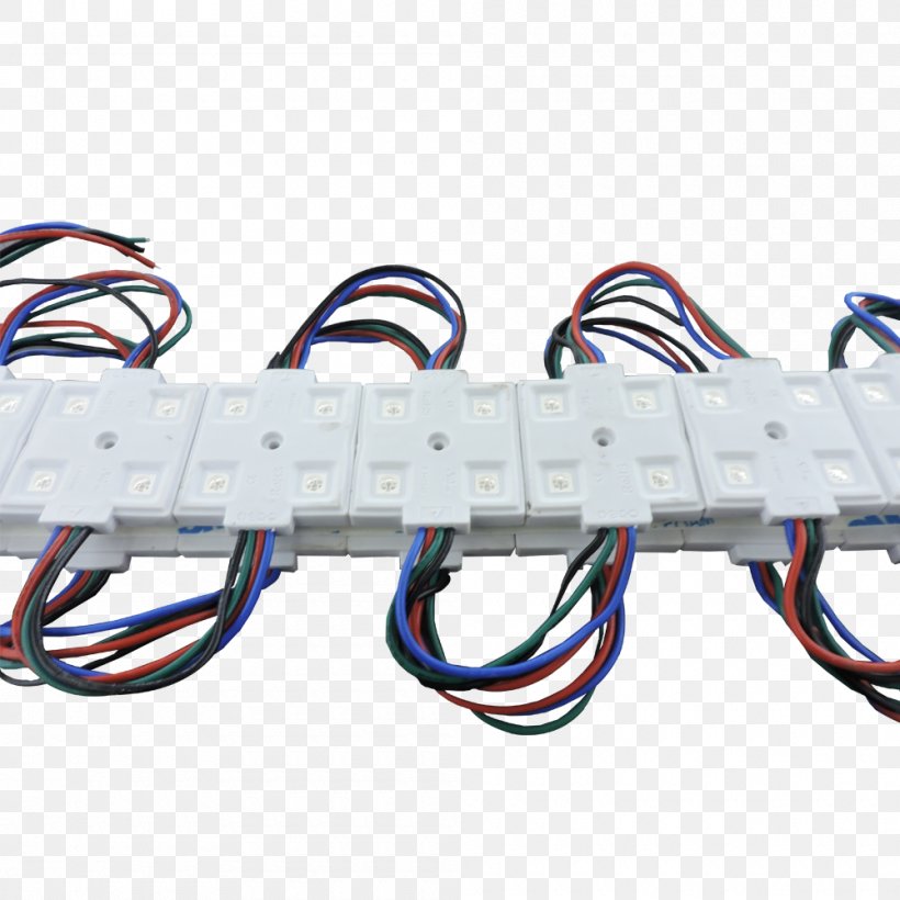 Light-emitting Diode RGB Color Model LED SMD SMD LED Module, PNG, 1000x1000px, Light, Automotive Exterior, Cable, Color Rendering Index, Electrical Wires Cable Download Free