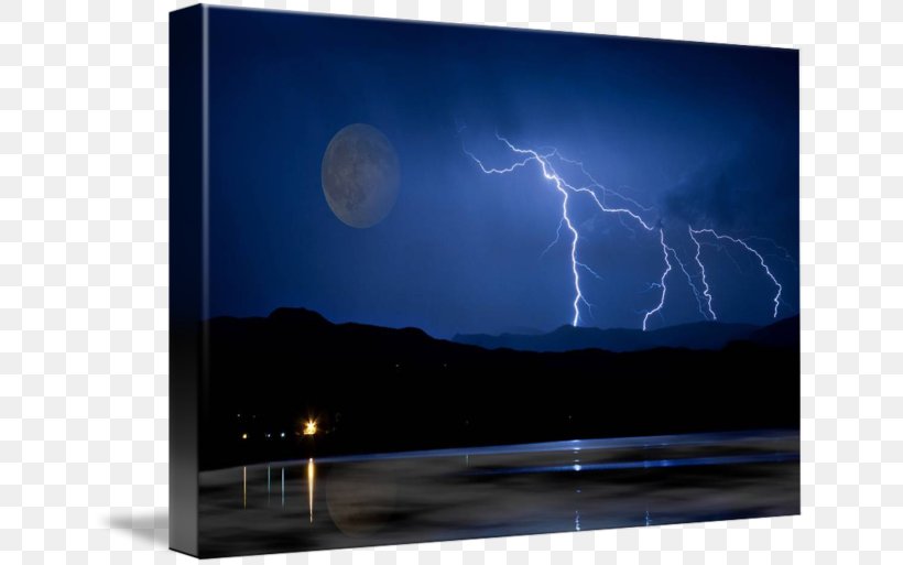 Lightning Gallery Wrap Canvas Thunder Energy, PNG, 650x513px, Lightning, Art, Canvas, Computer, Energy Download Free