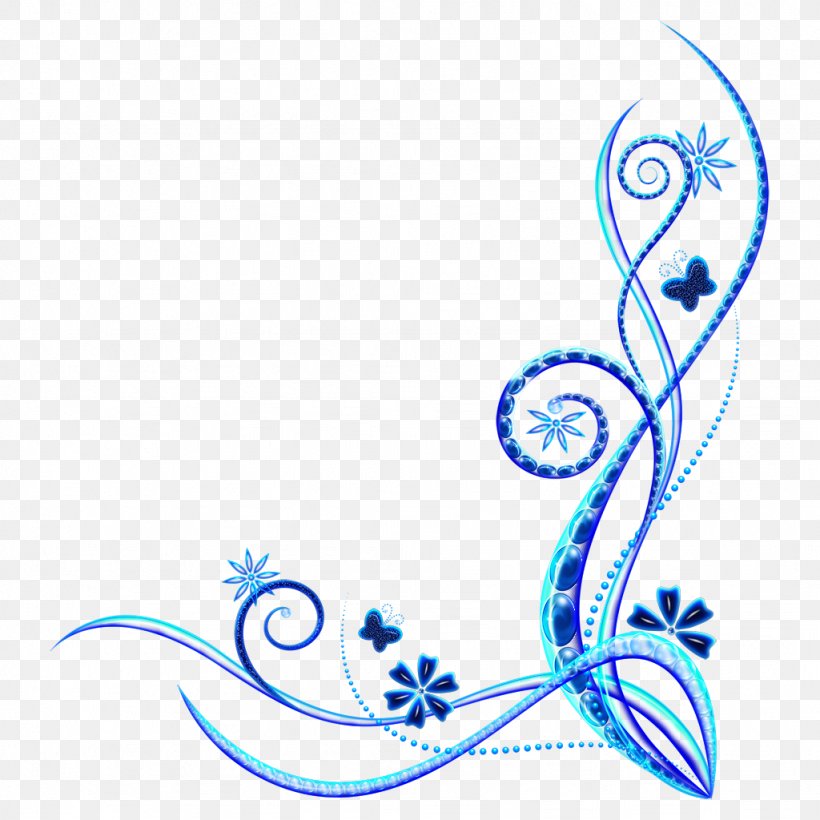 Blue Ornament Clip Art, PNG, 1024x1024px, Blue, Area, Artwork, Blingee, Flower Download Free