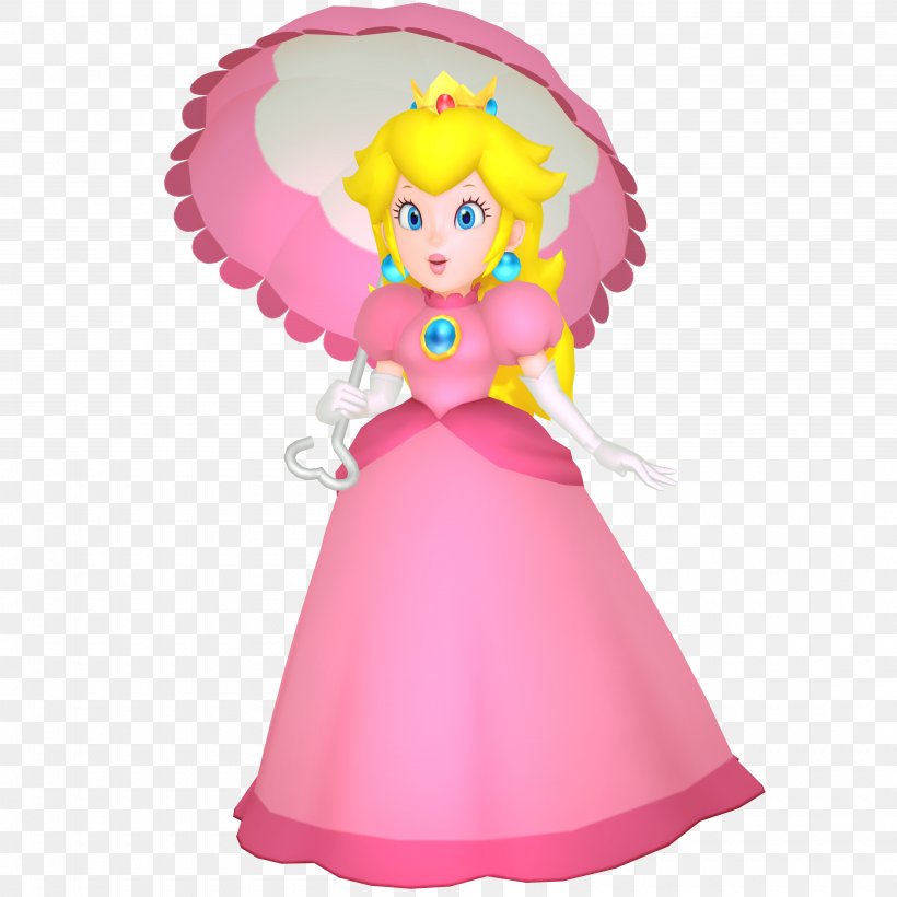 Super Princess Peach Super Mario Bros. 3 Super Mario RPG Tennis, PNG, 4000x4000px, Princess Peach, Angel, Doll, Fictional Character, Figurine Download Free