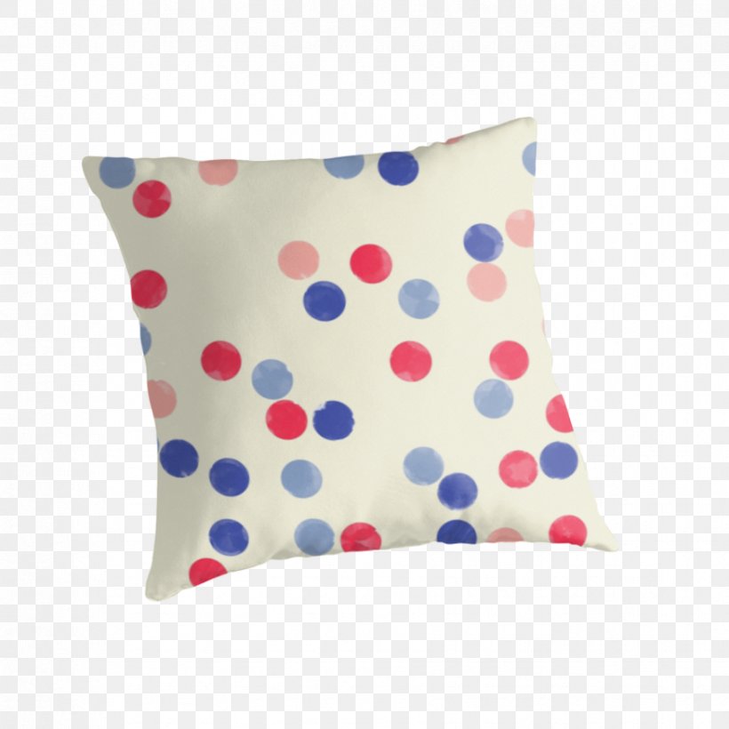 Throw Pillows Polka Dot Cushion Watercolor Painting, PNG, 875x875px, Throw Pillows, Art, Bag, Confetti, Cushion Download Free