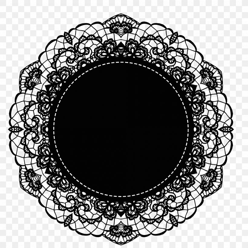 Lace, PNG, 2000x2000px, Lace, Black And White, Computer Program, Industry, Monochrome Download Free