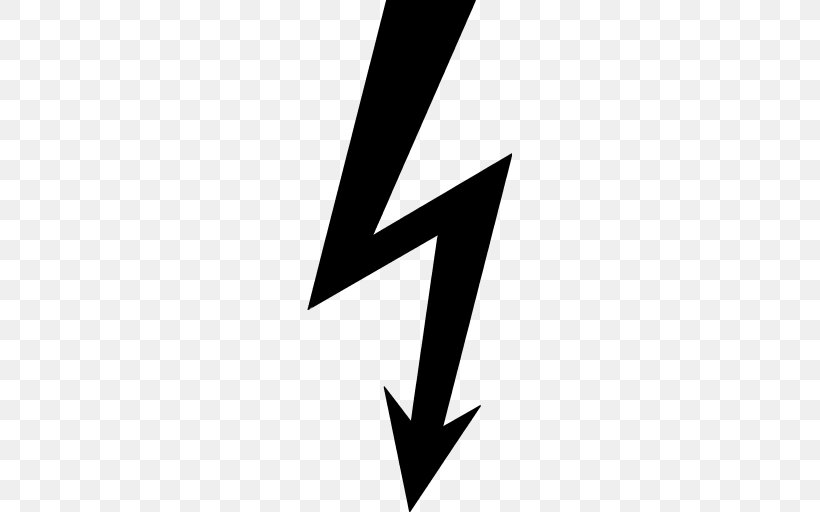 Lightning Symbol Electricity, PNG, 512x512px, Lightning, Black And White, Brand, Electricity, Electronic Symbol Download Free