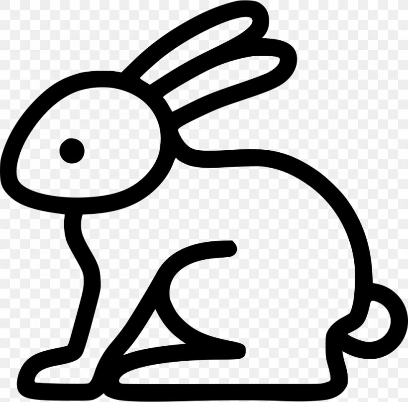 Easter Bunny Rabbit Clip Art, PNG, 980x966px, Easter Bunny, Area, Artwork, Black And White, Easter Download Free