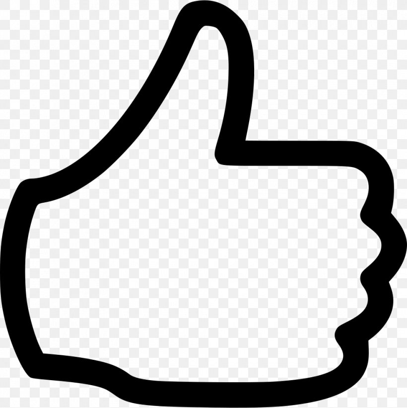 Thumb Signal IRepairNow BV Gesture Clip Art, PNG, 980x982px, Thumb, Area, Black And White, Facebook Like Button, Finger Download Free