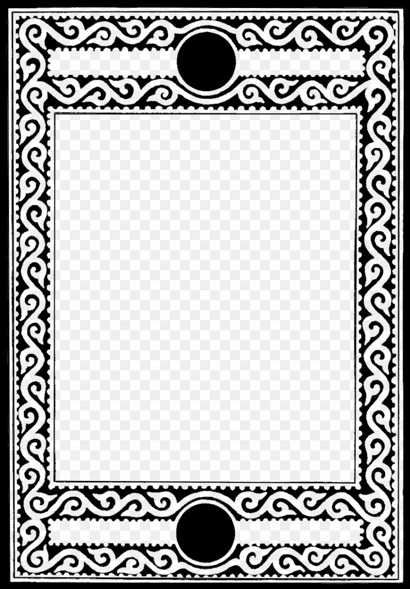Borders And Frames Picture Frames Black And White Clip Art, PNG, 869x1248px, Borders And Frames, Area, Black, Black And White, Decorative Arts Download Free