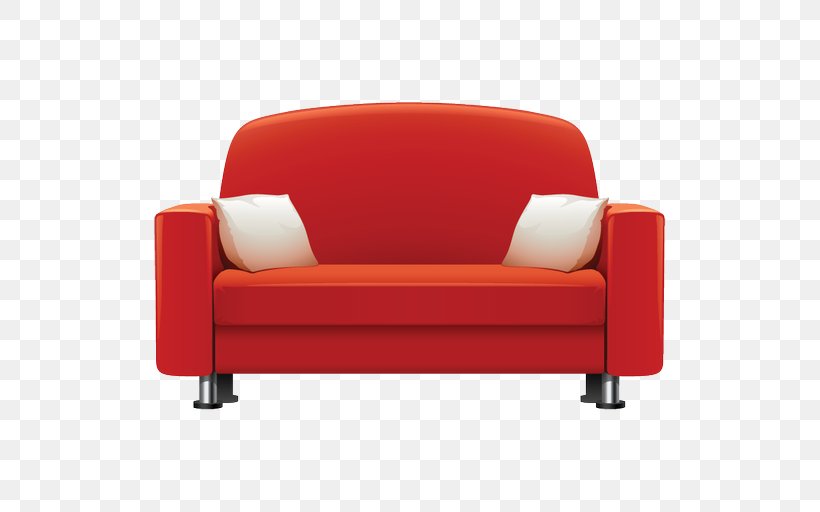 Table Furniture Couch Chair Png, Red Sofa Chair Png