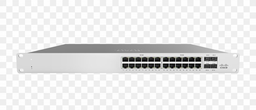 Gigabit Ethernet Cisco Meraki Network Switch Power Over Ethernet Port, PNG, 6000x2603px, Gigabit Ethernet, Cisco Meraki, Cisco Systems, Cloud Computing, Computer Component Download Free