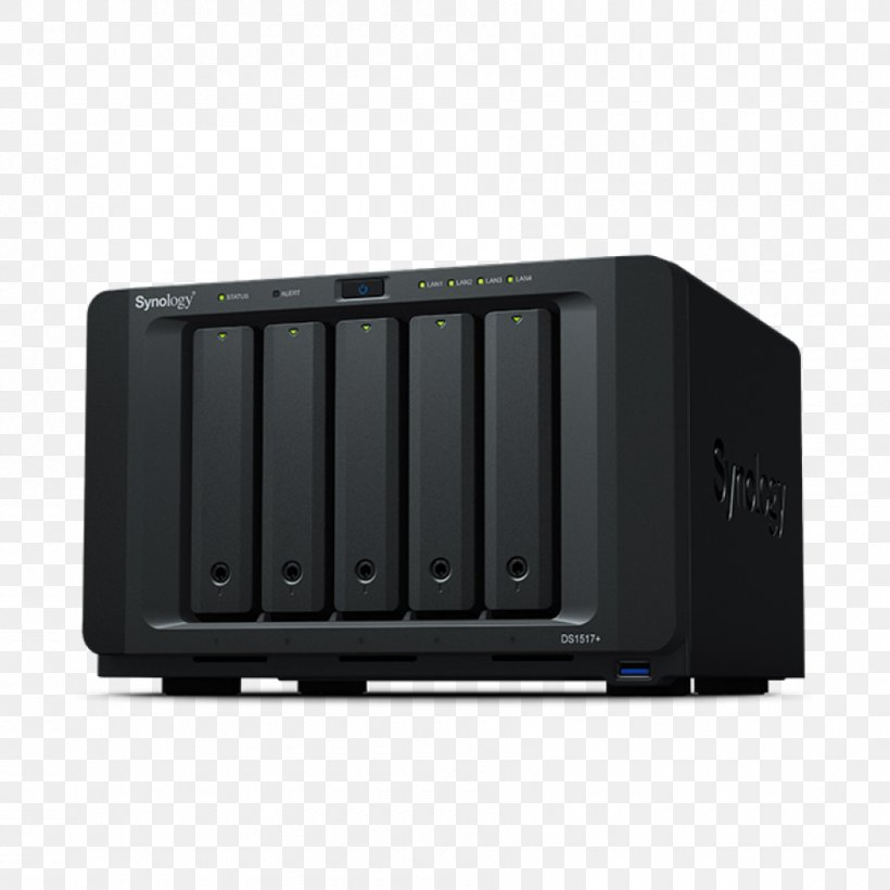 NAS Server Casing Synology DiskStation DS1517+ Network Storage Systems Synology Inc. Hard Drives Synology DiskStation DS212j, PNG, 900x900px, Network Storage Systems, Aes Instruction Set, Data Storage, Ddr3 Sdram, Disk Array Download Free
