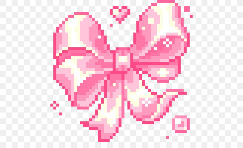 Pixel Bow Kavaii Drawing, PNG, 500x500px, Watercolor, Cartoon, Flower, Frame, Heart Download Free