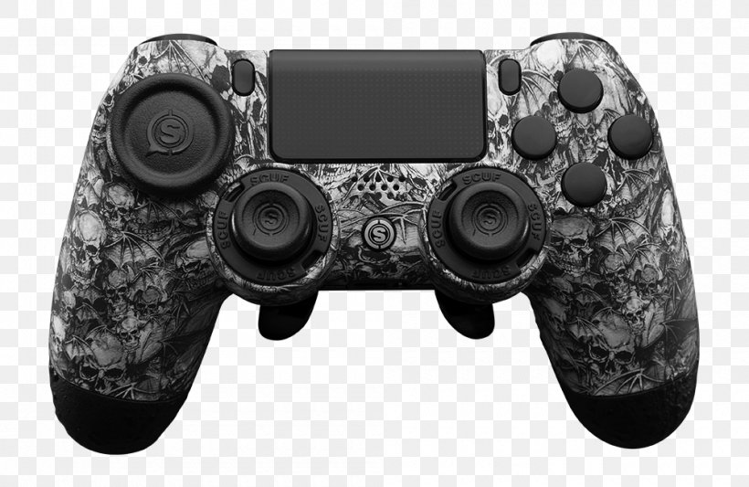 PlayStation 4 Xbox 360 Controller Game Controllers Joystick, PNG, 1000x650px, Playstation, Accessoire, All Xbox Accessory, Black And White, Game Controller Download Free