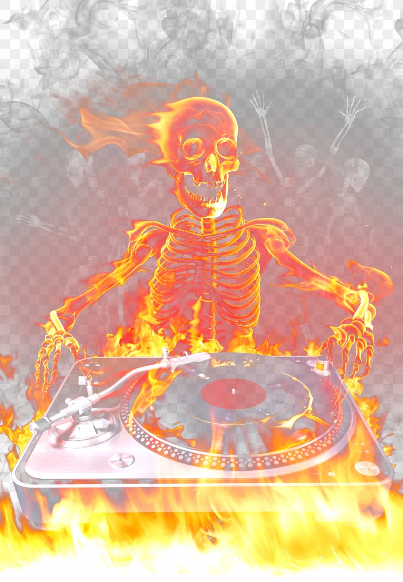Disc Jockey Flame, PNG, 4000x5771px, Watercolor, Cartoon, Flower, Frame, Heart Download Free