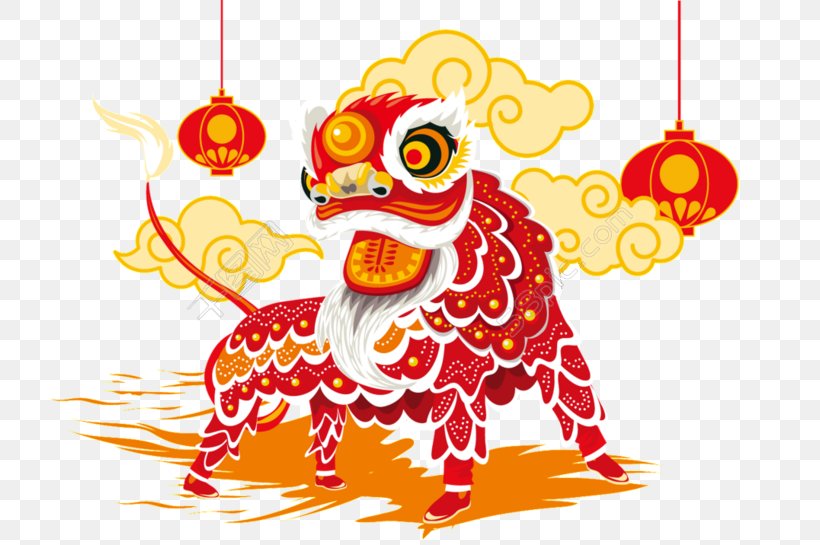 Lion Dance Chinese New Year Dragon Dance, PNG, 780x545px, Lion, Advertising, Art, Beak, Bird Download Free