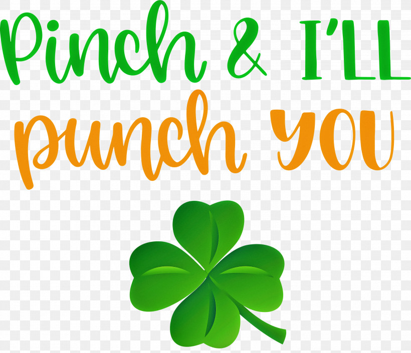 Pinch Punch St Patricks Day, PNG, 2999x2581px, Pinch, Flower, Green, Leaf, Line Download Free