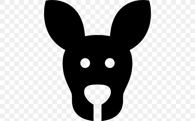 Kangaroo Clip Art, PNG, 512x512px, Kangaroo, Animal, Black, Black And White, Head Download Free