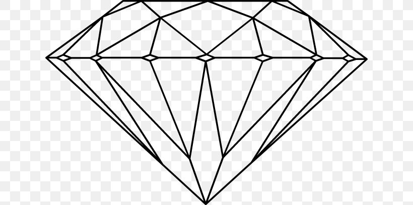 Diamond Drawing Royalty-free Clip Art, PNG, 640x407px, Diamond, Area, Black And White, Drawing, Gemstone Download Free