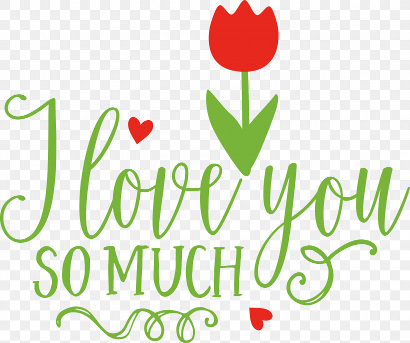 I Love You So Much Valentines Day Valentine, PNG, 3000x2509px, I Love You So Much, Floral Design, Fruit, Leaf, Line Download Free