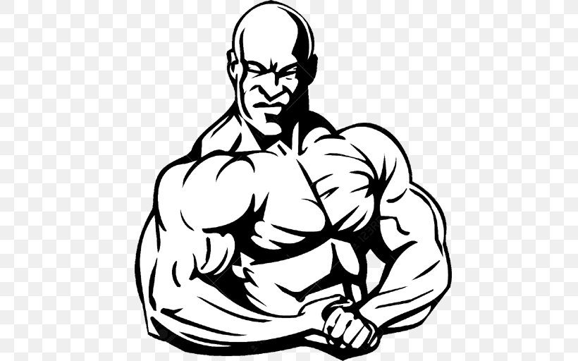 Vector Graphics Bodybuilding Clip Art Illustration Physical Fitness, PNG, 512x512px, Bodybuilding, Arm, Art, Artwork, Black And White Download Free